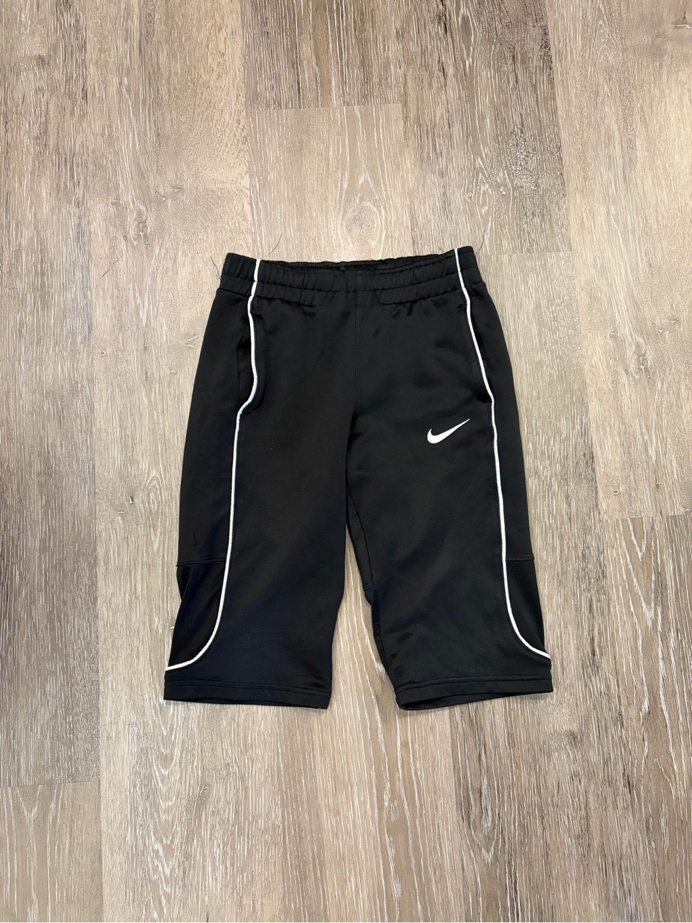 Nike Black Athletic Shorts with White Trim